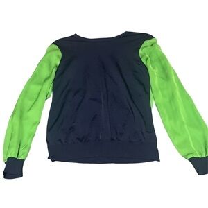 3.1 Phillip Lim For Target Navy Blue Green Colorblock Sweater Women's Si…
